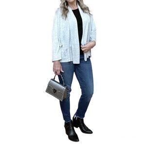NWT! Cyrus Open Cardigan Sweater Gray Size L